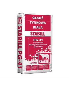 Alpol STABILL PG-41 Gładź tynkowa Biała 20kg 54szt./pal. (P-SL-GS-022-20WO) Chemia budowlana